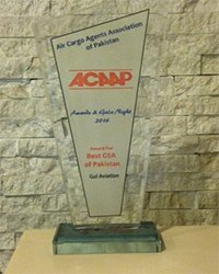 Best GSA of Pakistan 2016 trophy