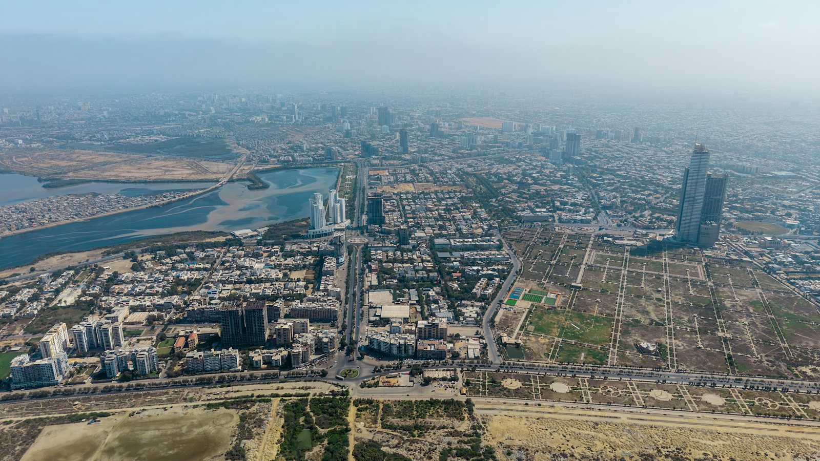 Aerial view of Karachi